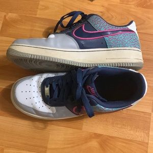Nike Air Force 1 Midnight Navy/Fusion Pink Size 9 US Mens